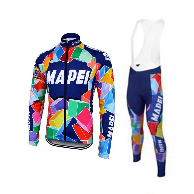 MAPEI Retro Cycling Jersey Long sleeved suit