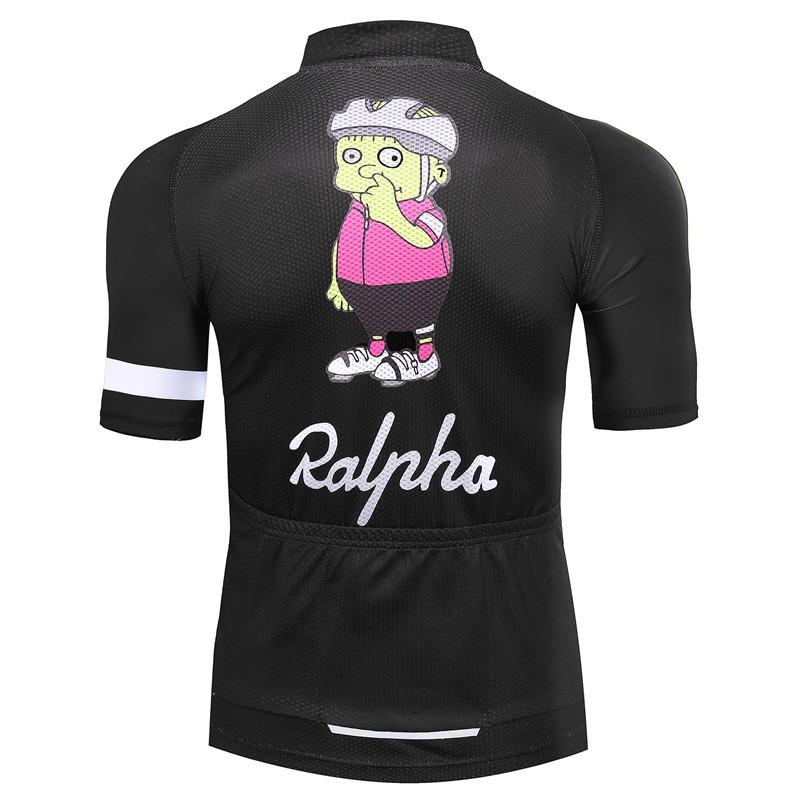 Ralpha Pink Retro Cycling Jersey Short sleeve