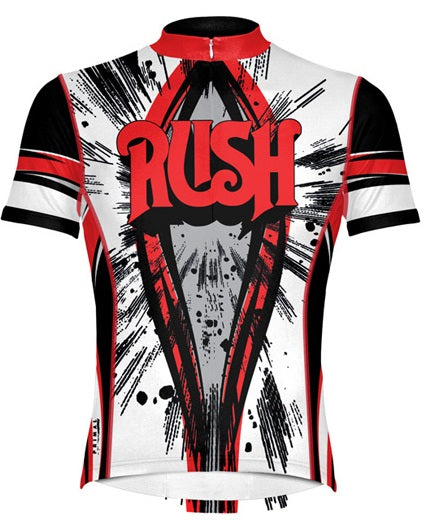 RUSH Red Retro Cycling Jersey Short sleeve
